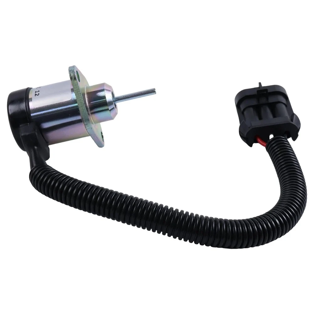 For Engine Shutdown Process 7000769 Solenoid 12V Shutdown Solenoid As Shown In The Picture Extended Black Corrugated Sleeve