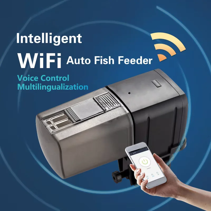 Aquarium Remote Intelligent Feeder Aquarium Feeder Fish Tank WiFi Automatic Feeder Fish Tank Timed Fully Automatic Fish Feeder