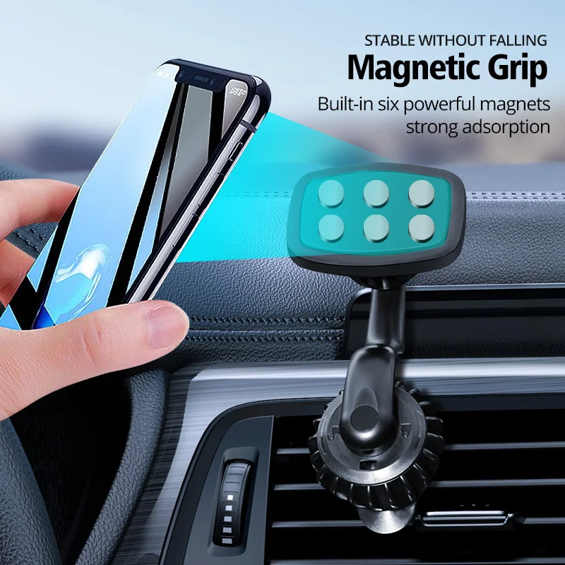Auto Halterung Auto Telefon Halter Mit Multifunktionale 360 Grad Rotierenden Luftauslass Magnetische Schnalle Typ Auto Telefon Halter Steht – Detail 5
