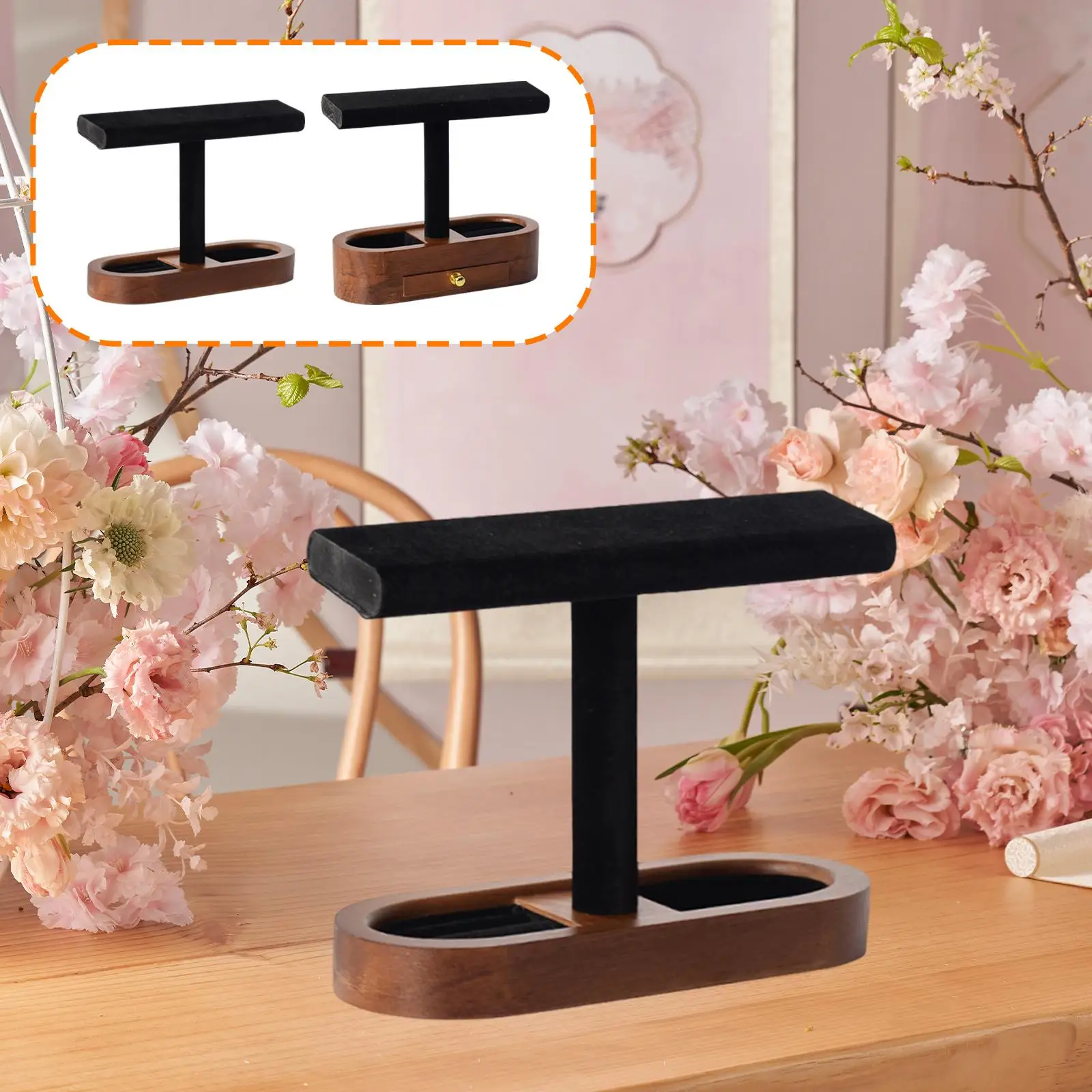 

Деревянная стильная подставка-держатель для браслетов и украшений