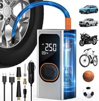 Tire Inflator Portable Air Compressor, Bike Pump, 150PSI Air Pump for Car Tires with LCD Dual Screen and Digital Tire Pressure G