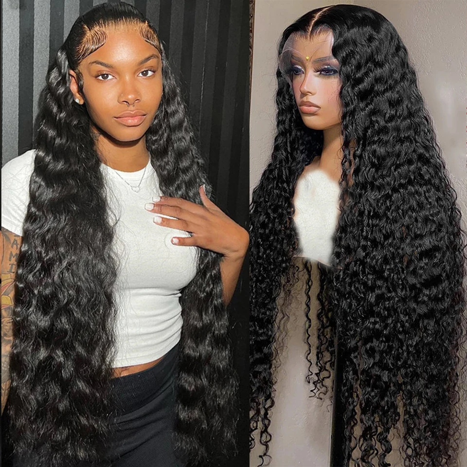 40 42 Inch 13x4 13x6 Hd Lace Frontal Wigs Deep Wave Wig For Brazilian Women Curly Human Hair Hair Deep Water Wave Lace Front Wig