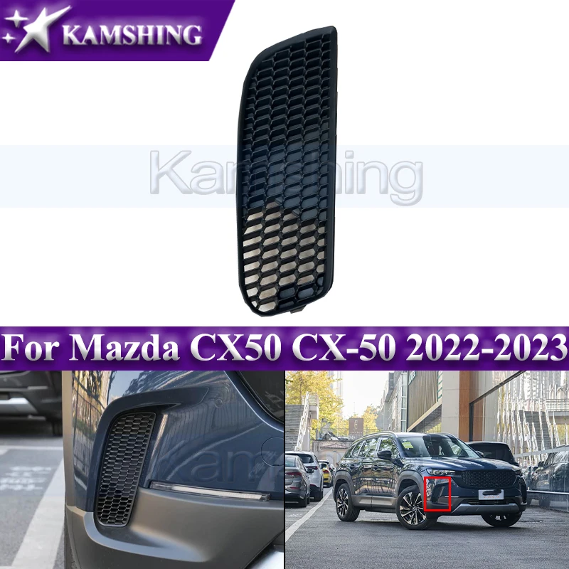 

Kamshing Front Bumper Foglight Frame For Mazda CX50 CX-50 2022-2023 Front Bumper Mesh Decorative Cover Foglamp Cover
