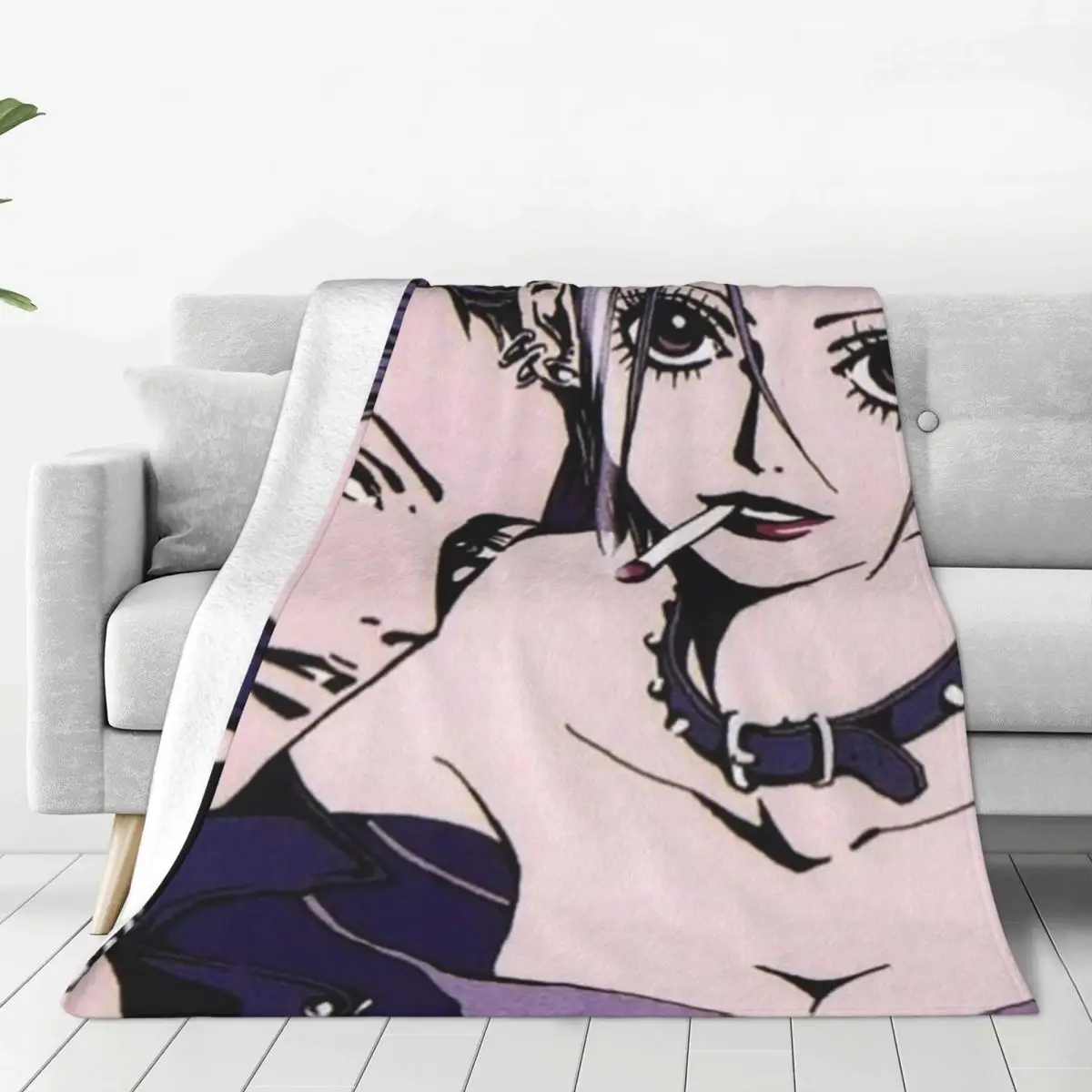 Nana Anime (23) Blanket Soft Warm Flannel Throw Blanket Cover for Bed Living room Picnic Travel Home Couch