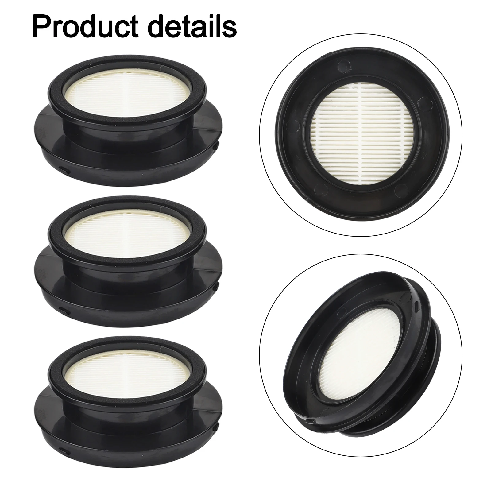 Cordless Vacuum Accessory Reusable Filter Air Quality Maintenance 3-Piece Set Long Service Life For Ultenic U16
