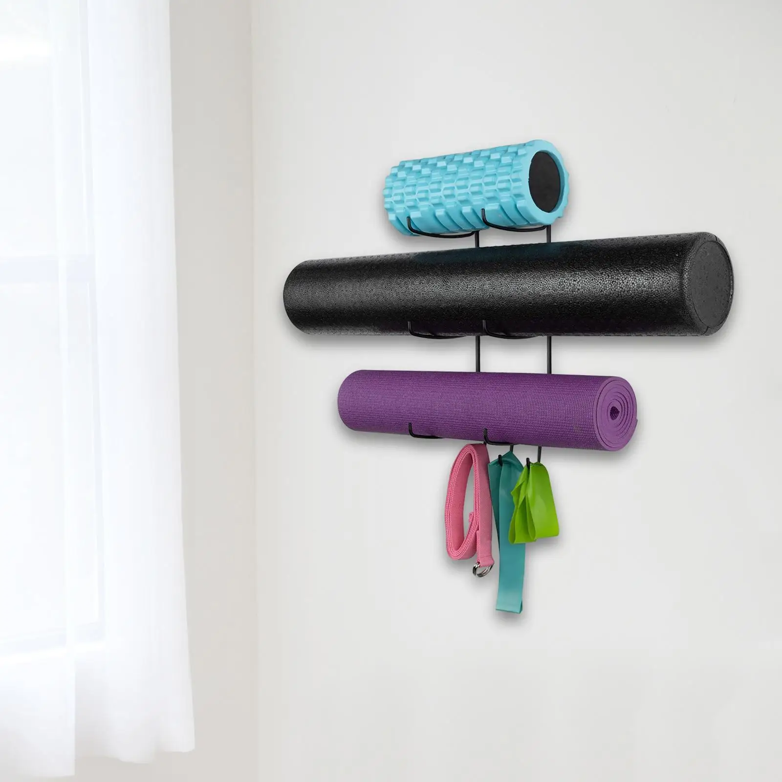 

Mat Holder Accessories Wall Mount Organizer Fitness Mat Wall Rack