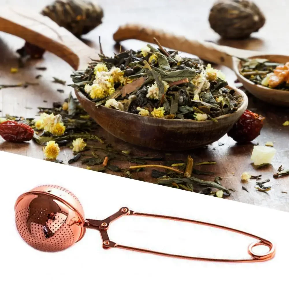 Tea Strainer Round Non-slip 304 Stainless Steel Rapid-penetration Ball Tea Strainer for Kitchen