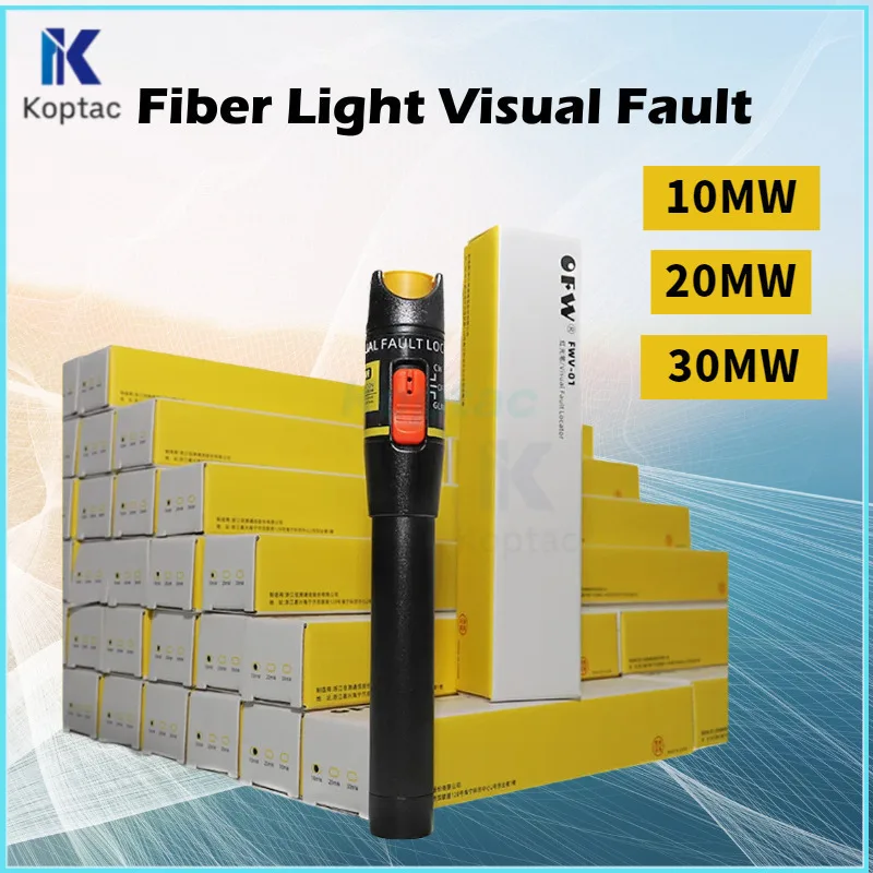 

OFW Fiber Optic Red Light Pen VFL Visual Fault Locator Fibera Optica Cable Tester 30~10MW FTTH