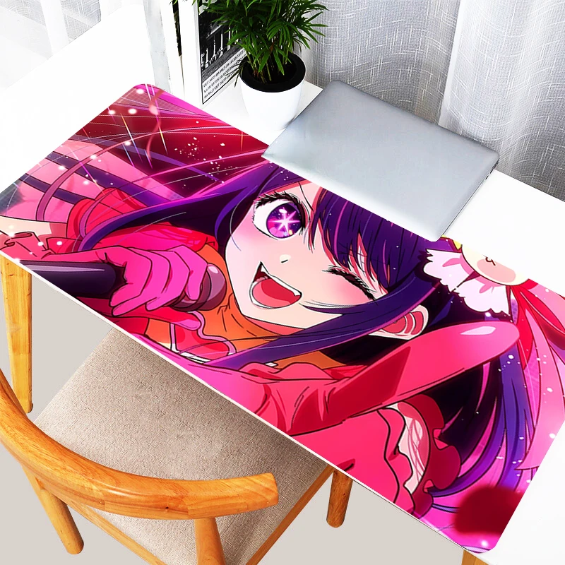 

kawaii Mouse Pads O-oshi no Ko Large XXL Gamer Notebook Keyboard Desk Mat Anime Gaming Accessories Mousepad Aesthetic Desk Decor