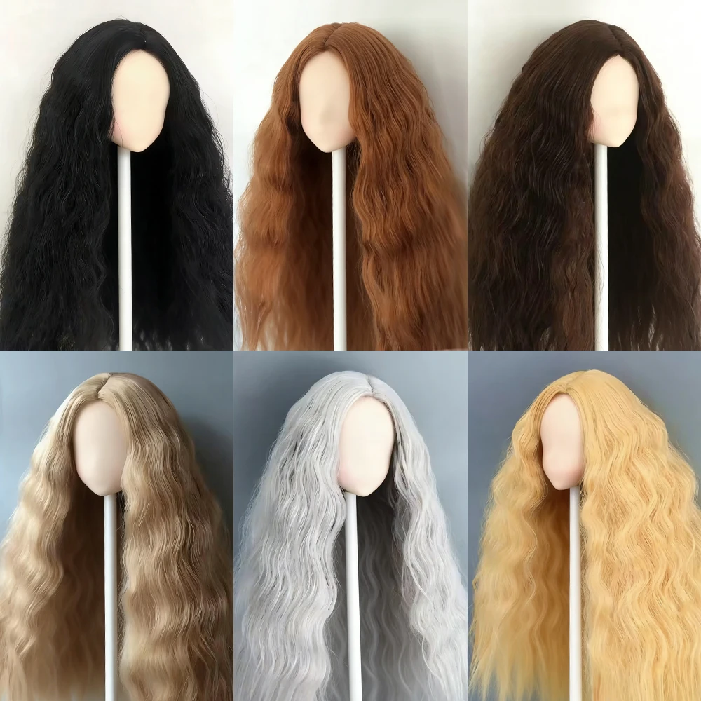 

Spherical doll accessories bjd wig 1/3 1/4 1/6 1/8 SD long curly hair high temperature fiber wig 60 cm male and female doll wig