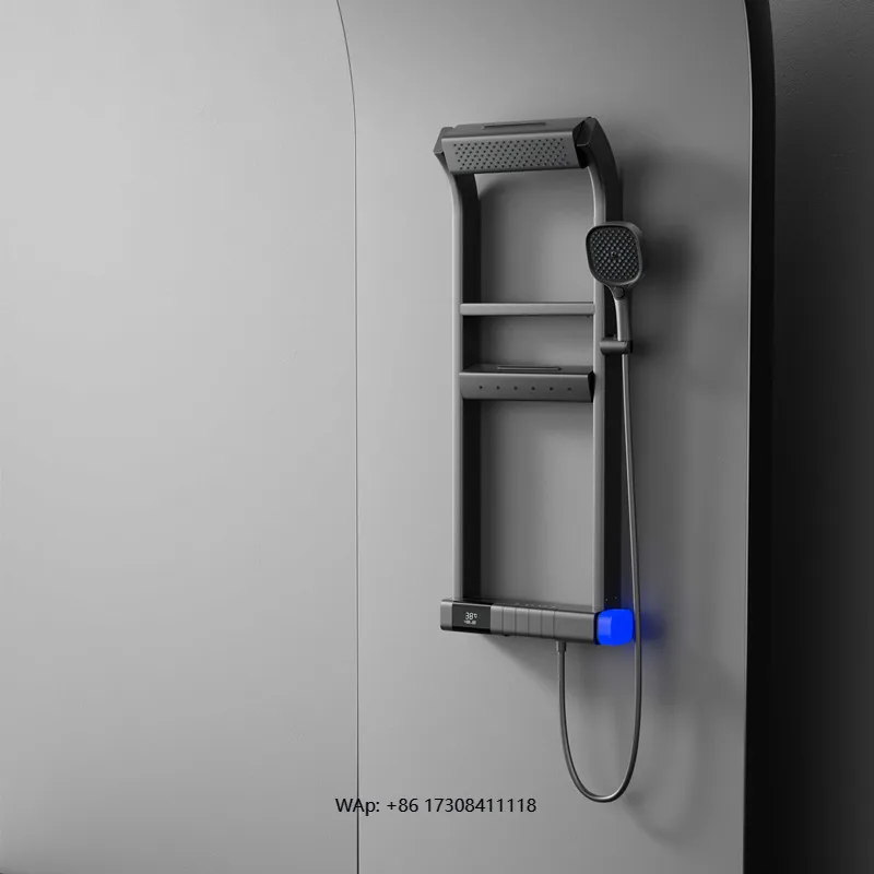

Bathroom Wall Mounted Thermostatic Waterfall Shower Column Set Shower Panels