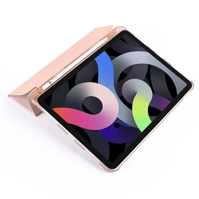 For iPad Air 11 2024 Case with Pen Holder Trifold TPU Back Stand Tablet Coque For iPad Air 6 6th Gen iPad Air M2 Case 11 inch image 5