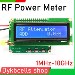 Compteur de puissance RF numérique LCD, 1MHz-10GHz -50 à 0dBm, atténuation de la puissance RF, mesure du signal RF, la valeur peut être réglée, DC 7-12V