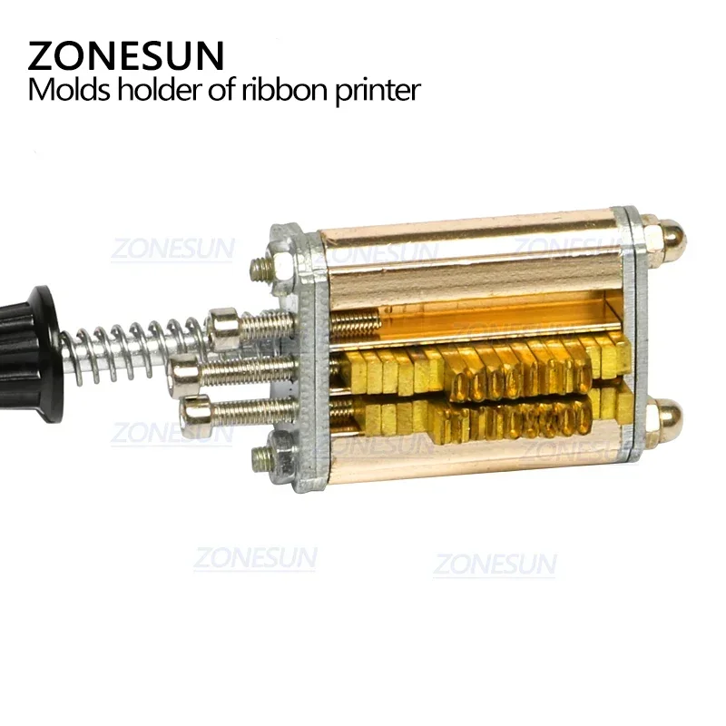 ZONESUN リボンプリンター DY8 数字と文字のモールドホルダー 5 個サーマルリボン dy-8 HP241 印刷機ツールパーク