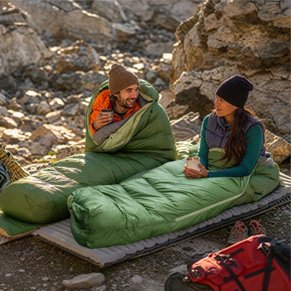 Night Cat Down Sleeping Bag: 600 Fill Power Duck Down 32-59 ℉ Backpacking Mummy Sleeping Bags Ultralight for Adults Outdoor Camping Hiking