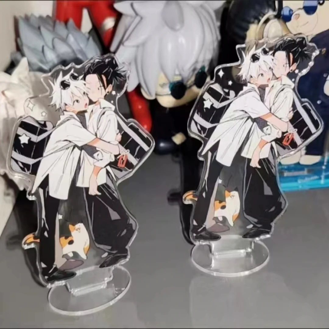 Figura periférica de Anime a la moda, signo de pie, Jujutsu Kaisen Gojo Satoru Geto Suguru, modelo de soporte, regalos de Cosplay de escritorio