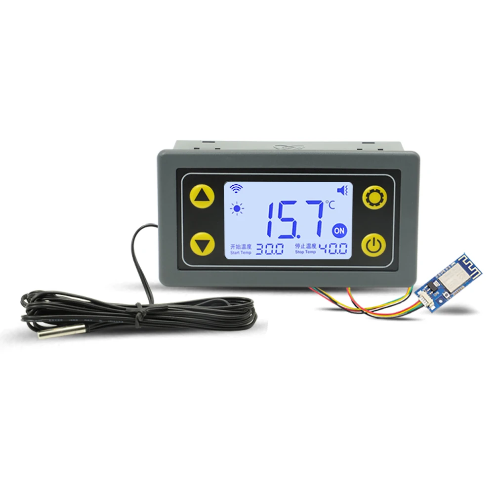 ST10 WIFI Digital Temperature Controller Centigrade Thermostat with Sensor Relays for Refrigerator Fermenter