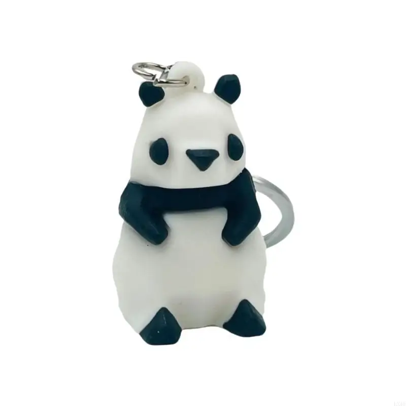 Delightful Silicone Panda Keychain Decorative Ring Accessory for Collectors