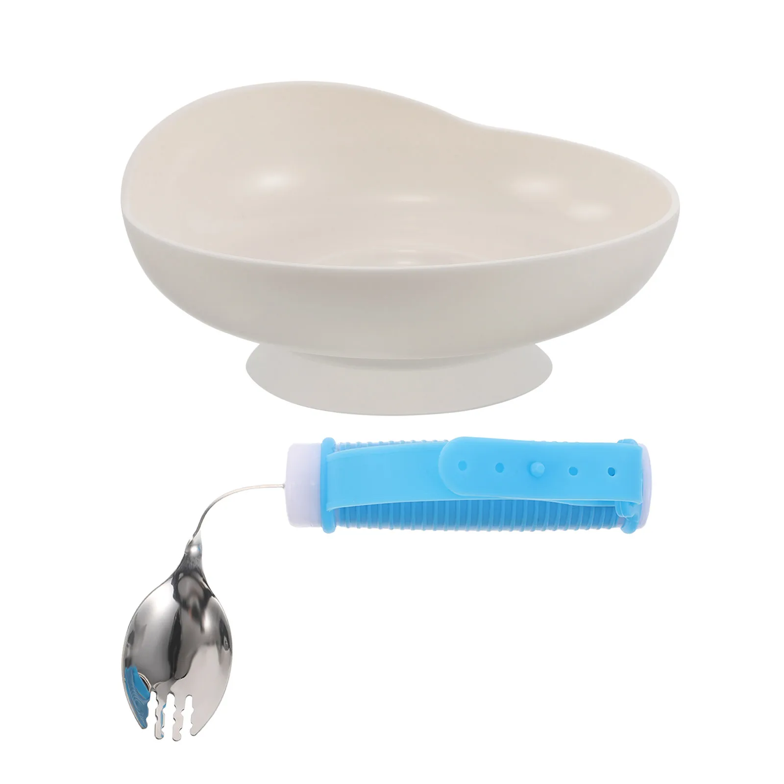 1-set-adaptive-utensils-for-elderly-spill-resistant-bendable-spoon-fork-lightweight-suction-plate-senior-self-feeding-aid-hand