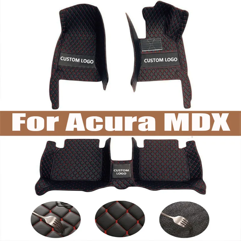 

Car Floor Mats For Acura MDX YD8 YD9 YE1 2022 2023 2024 7seat Anti-dirty Leather Carpets Floor Mat Tapis Voiture Car Accessories