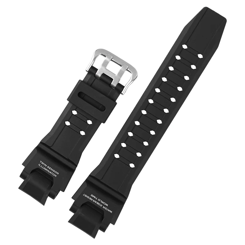 Watchband For Casio G-Shock GA-1000 1100 GW-4000 GA1100 G1400 Resin Watch Strap Men Sport Waterproof Rubber Replacement Bracelet