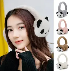 Winter Cute Panda Plush Earmuffs Fluffy Warm Earflaps Cosy Soft Ear Warmer for Men Women