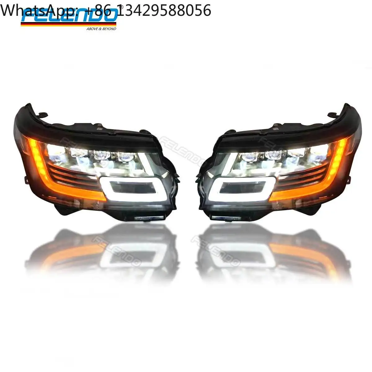 

FELENDO 2022 Style Vogue L405 Upgrade Headlight Without Changing Bumper Body Modification Vogue 13-17 Plug&Play LED Headlight