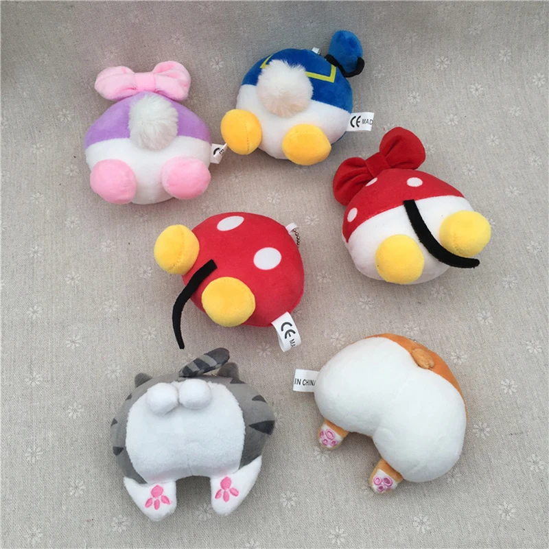 Cartoon Mouse peluche portachiavi per chiavi auto anello Kawaii Cute Doggy glutei portachiavi accessori giocattoli adulti regali per bambini