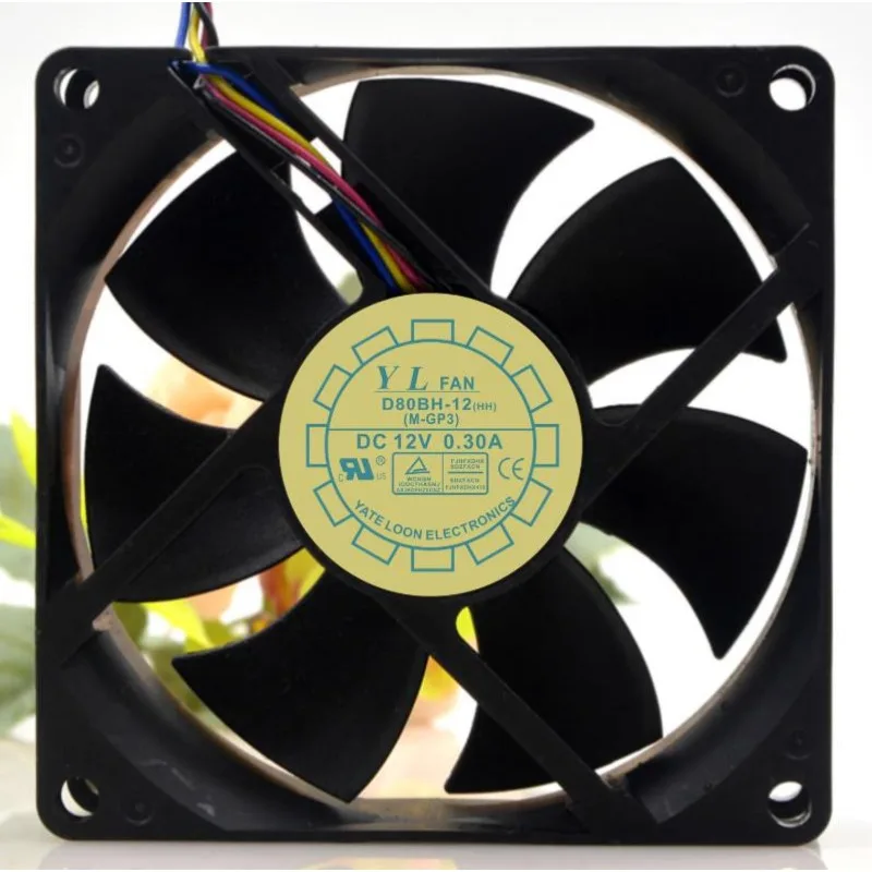 

New Cooler Fan for YATELOON D80BH-12 (HH) 8025 12V 0.30A 3-wire CPU Motherboard Power Supply Fan 80*80*25MM
