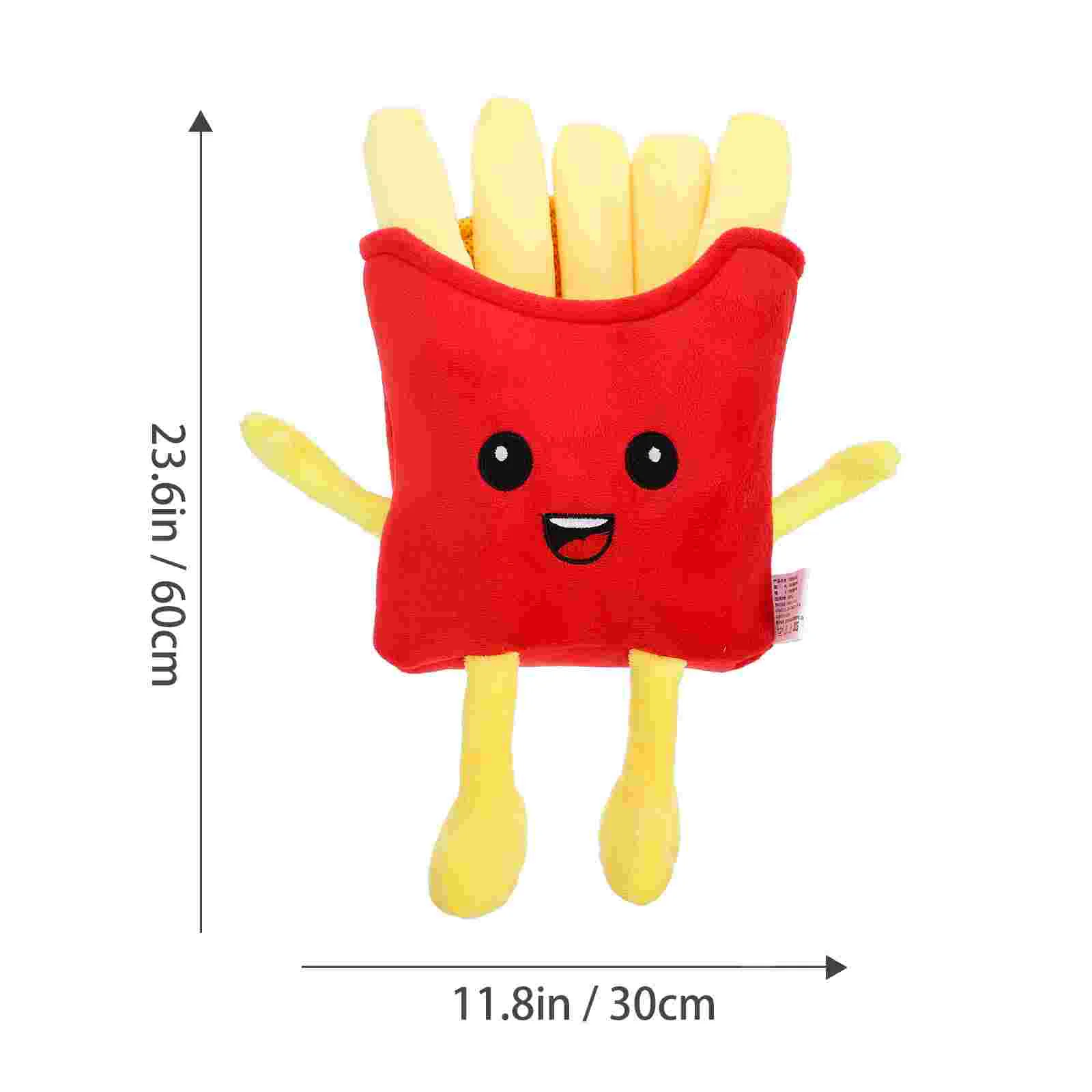 Toy French Fries Plush Pillow Throw Pillows for Couch Decorative Bed Pp Cotton Figure Toys Chips Cushion