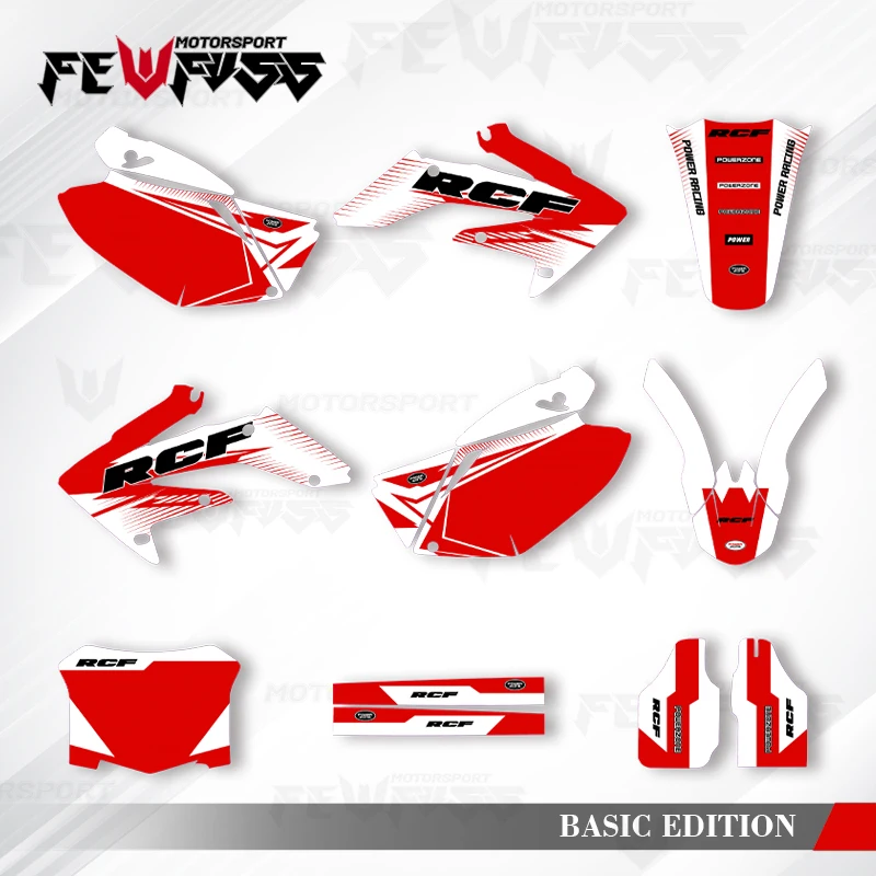 

Графические наклейки Fewfuss, наклейки для мотоцикла, фон на заказ для Honda 2004, 2005, 2006, 2007, 2008, 2009, CRF250R 003