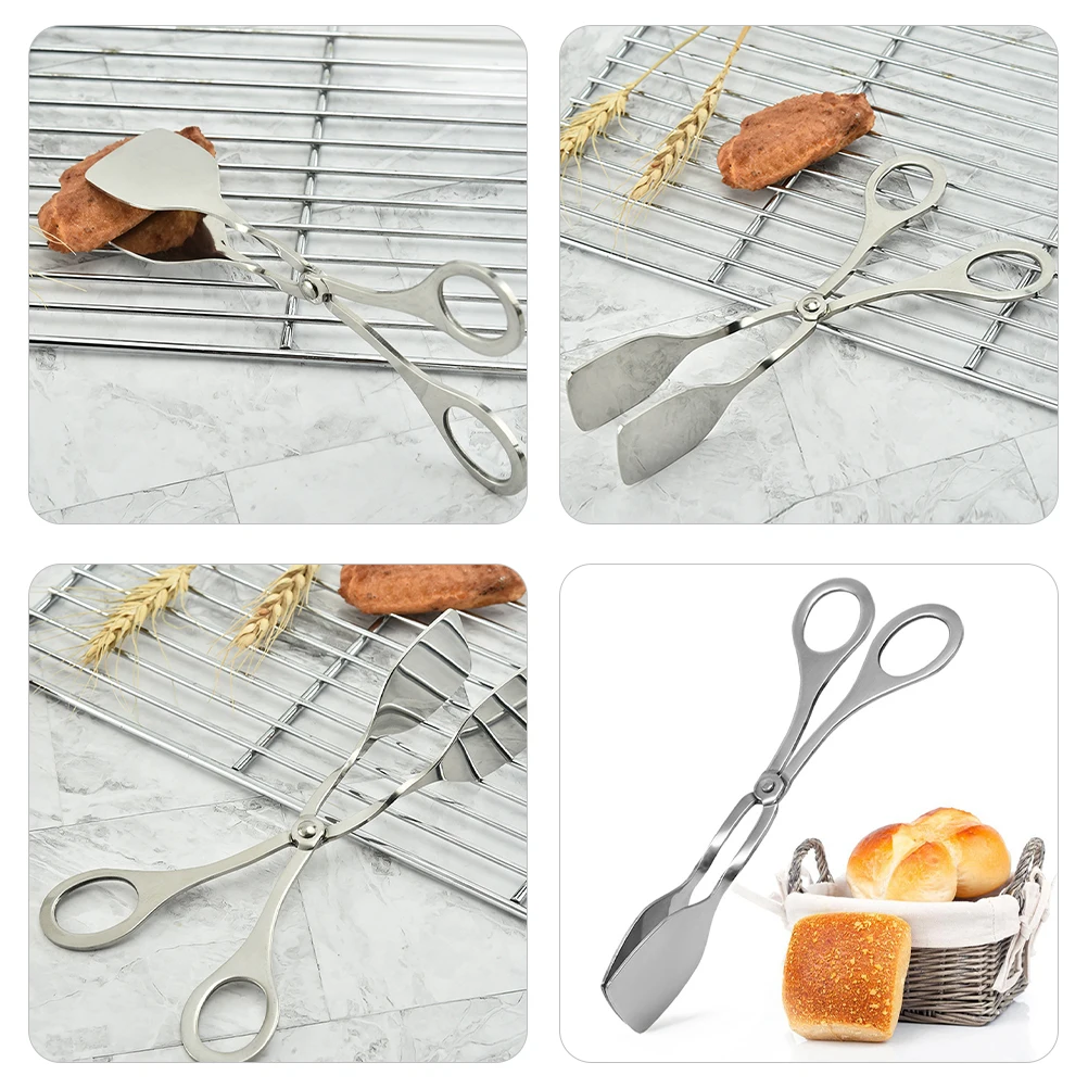 

2Pcs Stainless Steel Food Tongs Kitchen BBQ Cooking Pasta Grilling Steak Meat Clamp Practical Kitchen Essential Tools