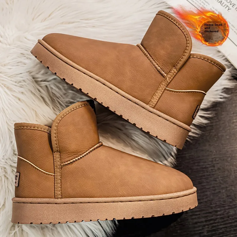 

Мужские зимние сапоги для снега с меховой подкладкой, утепленные, водонепроницаемые, морозостойкие, модные...