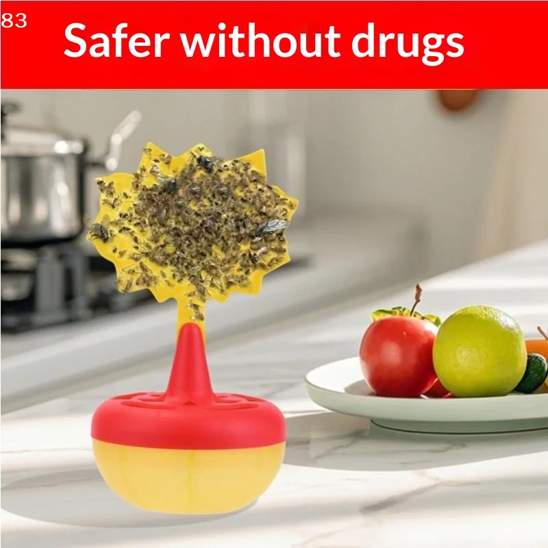 

1/3/5 Sets Powerful Fruit Fly Trap Non-Toxic Insect Trap To Attract And Trap Fruit Flies For Kitchen Counters Fly Killing Bait