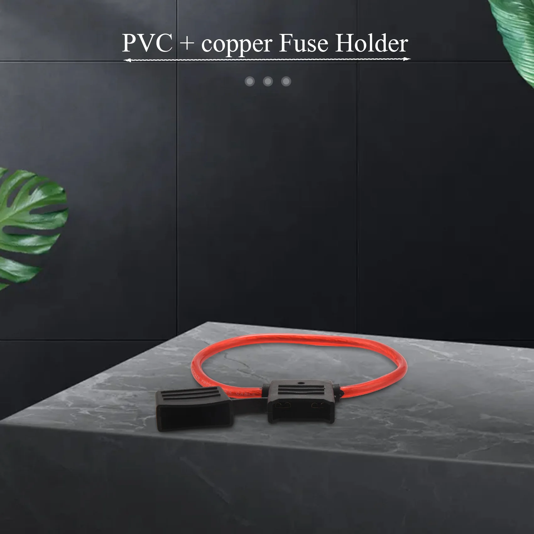 8 AWG مقياس حامل فيوز شفرة ماسي ، مقاوم للماء ، سلك مضمنة ، 12-24 فولت ، الصمامات 40A #2