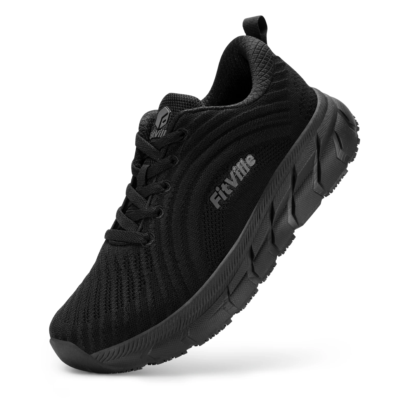 FitVille Box-Schuhe mit breiter Zehenpartie für Herren, gepolstert, gut extra breit, rutschfest, breit, leicht, atmungsaktiv, Laufschuhe – Detail 11