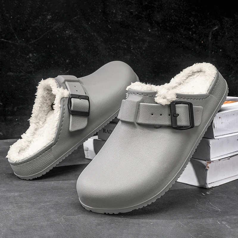 

YRZL/мужские термотапочки, зимняя нескользящая домашняя обувь, удобные домашние и уличные нескользящие мужские зимние тапочки с нечеткой подкладкой