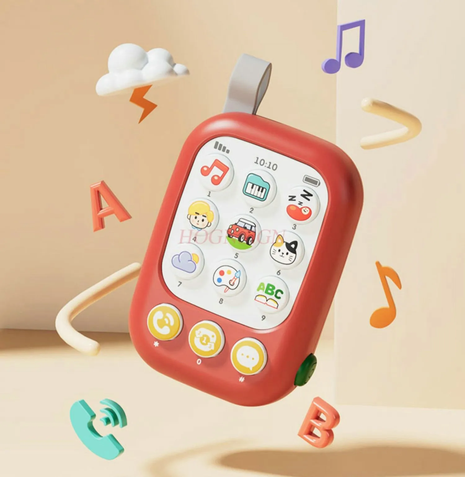 Children's mobile phone toy simulation baby 2 year old girl baby can bite music early education telephone 1 - 3 boys