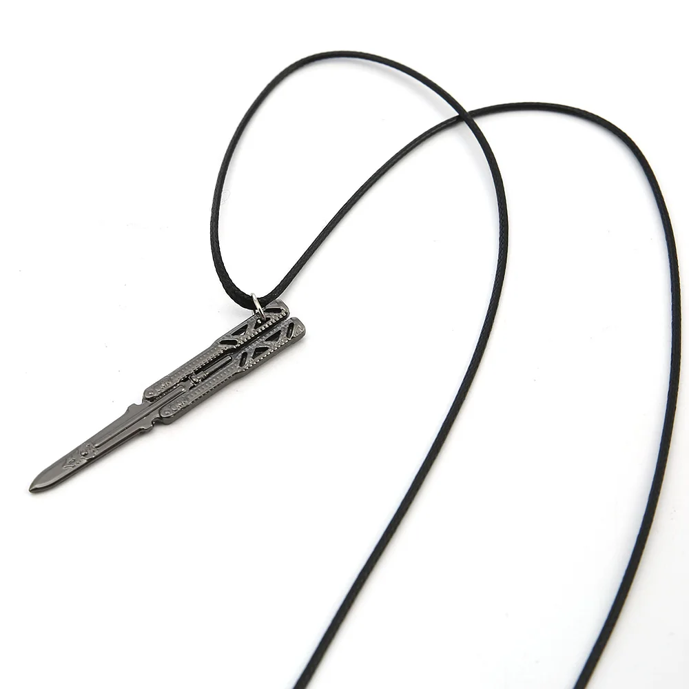 Apex Legends Weapon Necklace Evil Spirit Blade Alloy Octane Heirloom Metal Pendant Choker Necklaces for Men Women Souvenir