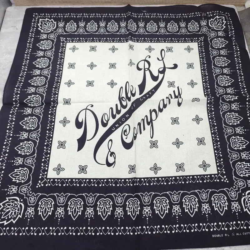 Pure Cotton Black Wide Edged White Lettered Approx 55cm Hip Hop Headscarf Street Dance Scarf Neck Warmer Trendy Hairband