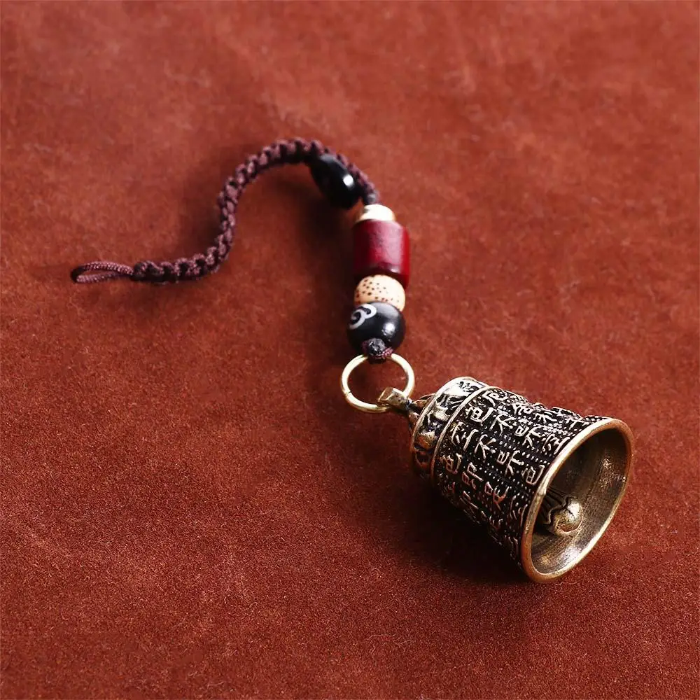 Lanyard Pendants Interior Accessories Tibetan Buddhism Car Accessories Brass bell Car Key Chain Car Key Chain Keyfob Key Rings