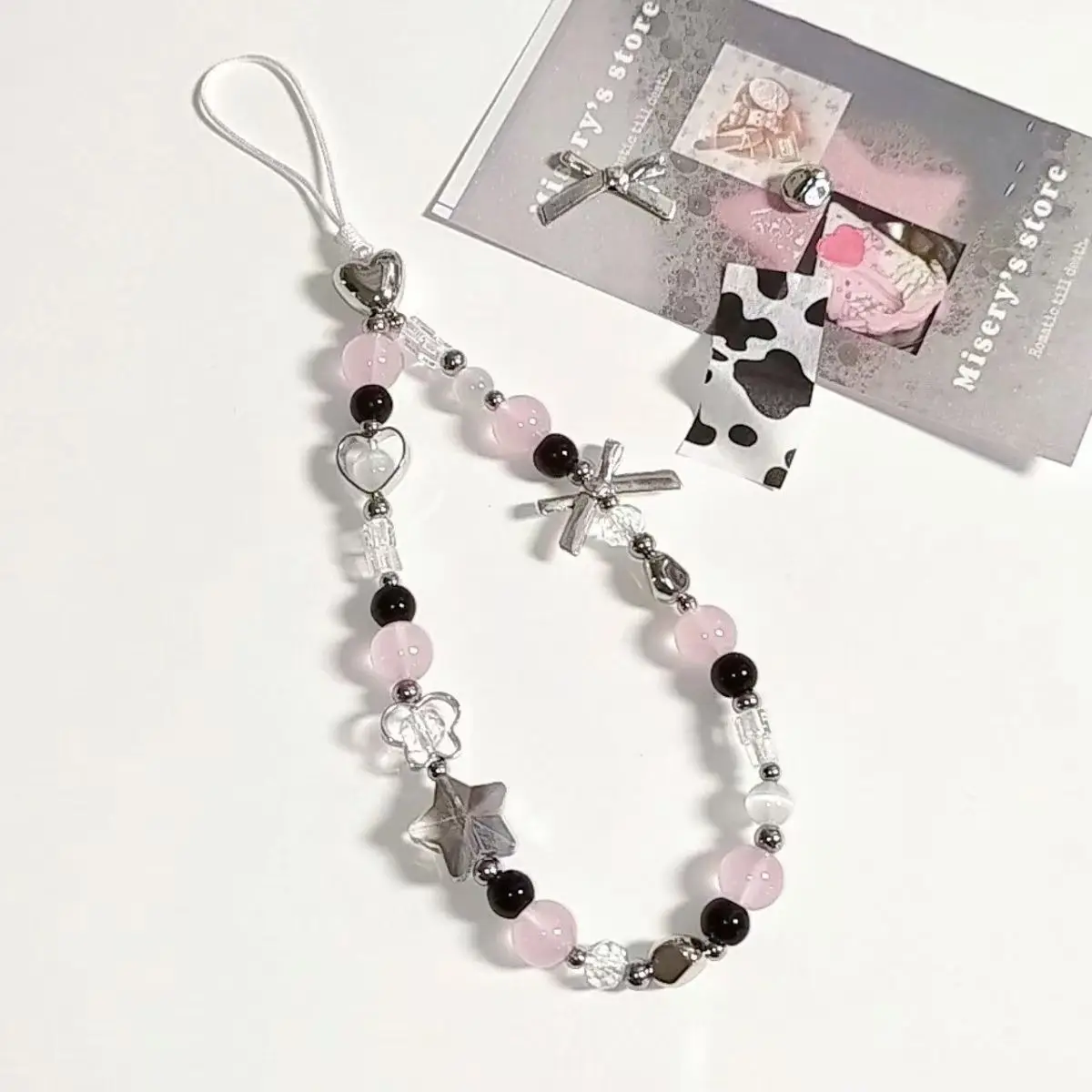 القلب زهرة حبة الهاتف سحر حزام الكورية سوار قلادة لحقيبة كاميرا الملحقات شنقا حبل فتاة المجوهرات