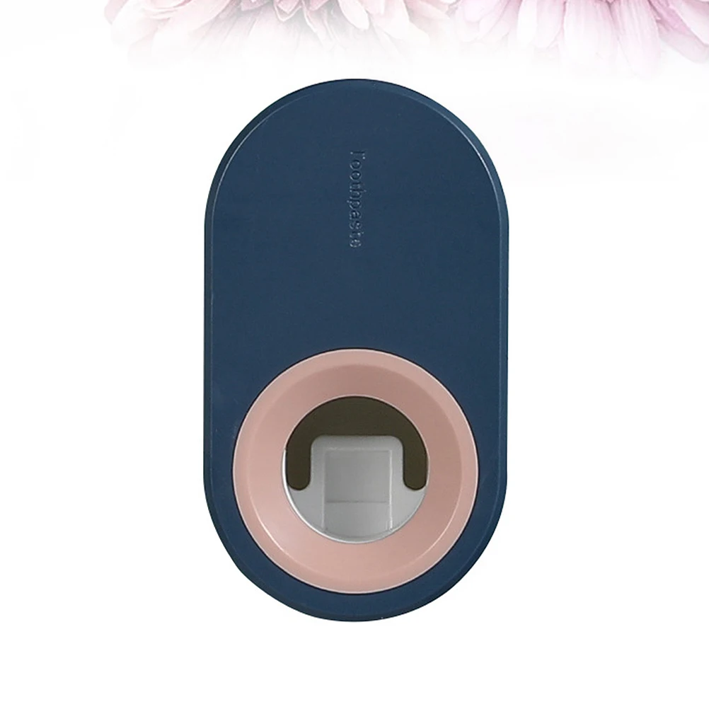 

1pc Toothpaste Holder Mounted Squeezer Dispenser Toothpaste Holder For Bathroom Kitchen Storage Dark Blue Hanging Organizer