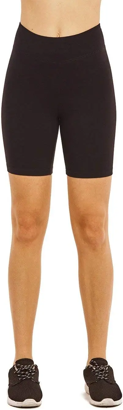 I&S Damen-Biker-Shorts aus Baumwolle mit mittlerem Oberschenkel, für Gehen, Training, Yoga, Boyshorts, Activewear, Mädchen-Tanzkostüm, Tanz, Tanztasche