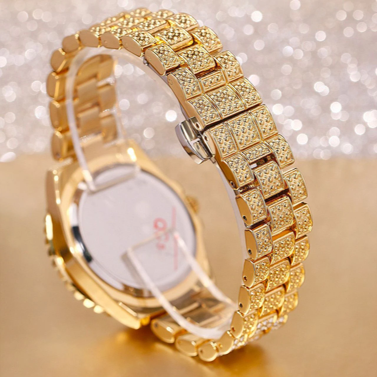 Nuovo negli orologi da donna orologi in oro pieno di diamanti di lusso per le donne orologio da polso con cinturino elegante da donna con strass