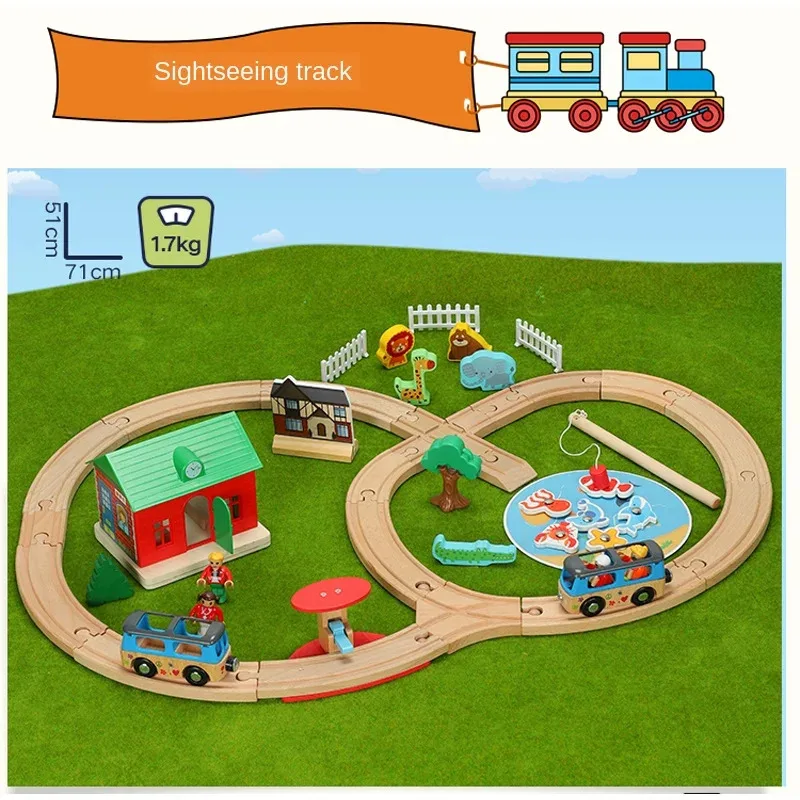 

TOPMAYA Fishing Farm Game Compatible Train Track Kids Toy Car Set 1:64 PD46