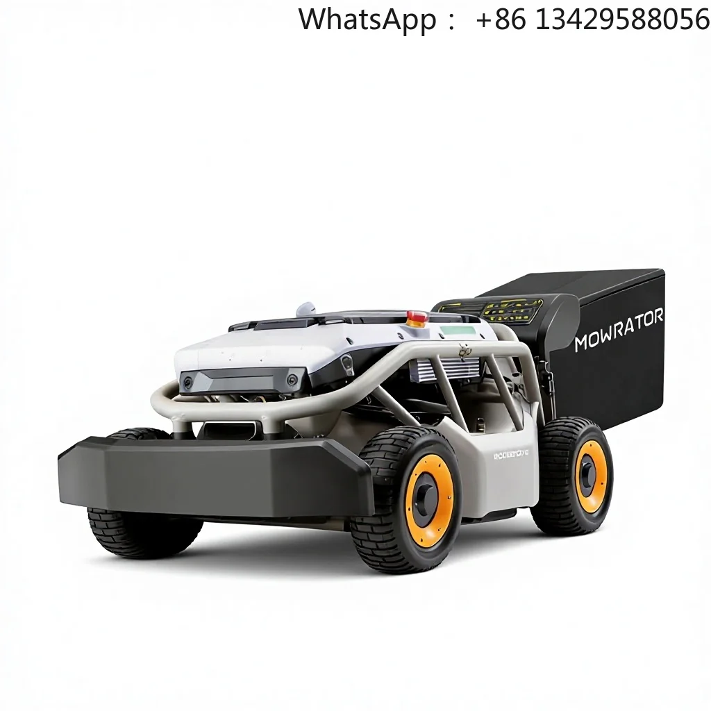 S1 Smart Battery-Powered Lawn Mower AI Recognition Collects Grass Clippings for Orchard Lawn Slopes Weeding 70-100 Minutes