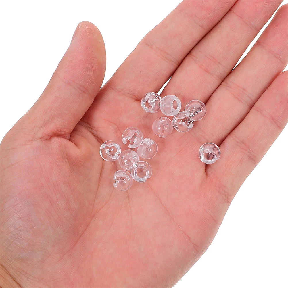 

100pcs Transparent Limit Buckle Bead Chain Connector For Roller Shades Vertical Blind Stability Bottom Chain Splice Cord Stop