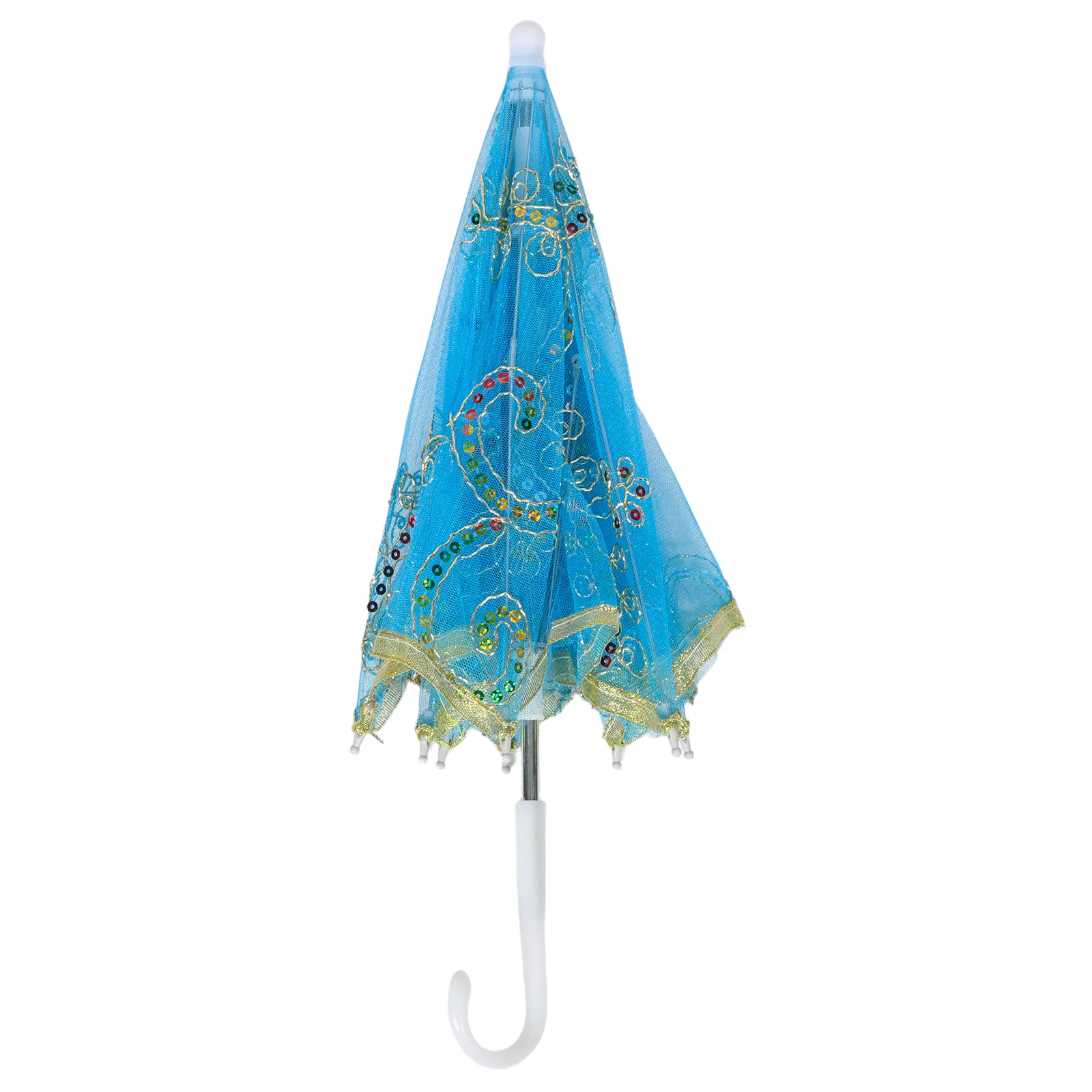 

Dancing Lace Umbrella Convenient Dance Sky-blue Metal Performance Child