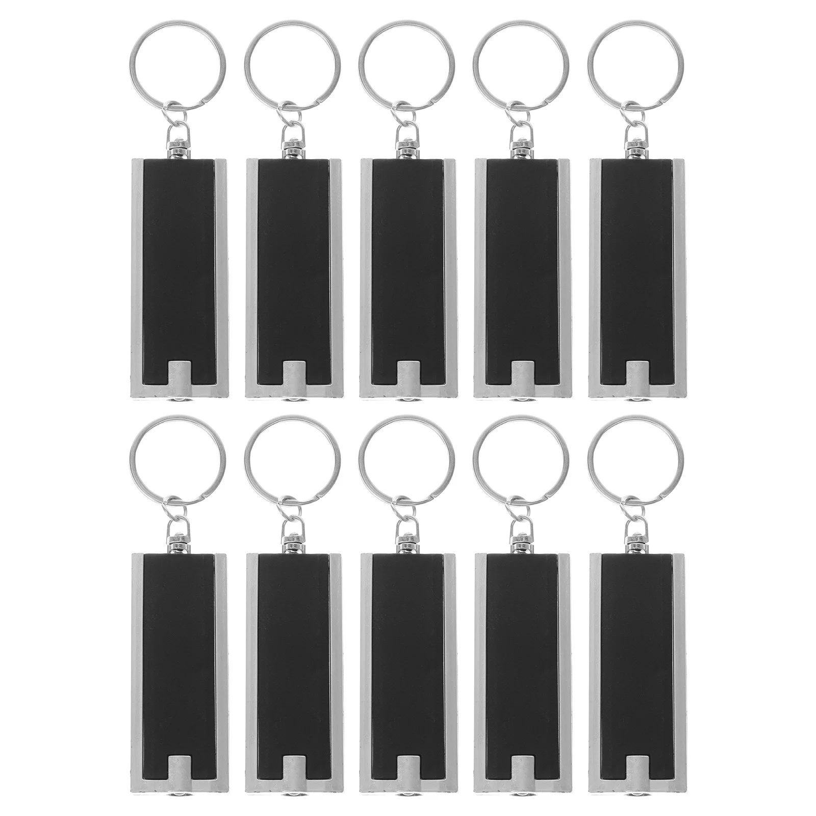 10 Pcs Black Decor Outdoor Creative Key Holder Lantern Decoration Mini LED Flashlight